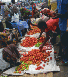 Local food market in Kenya