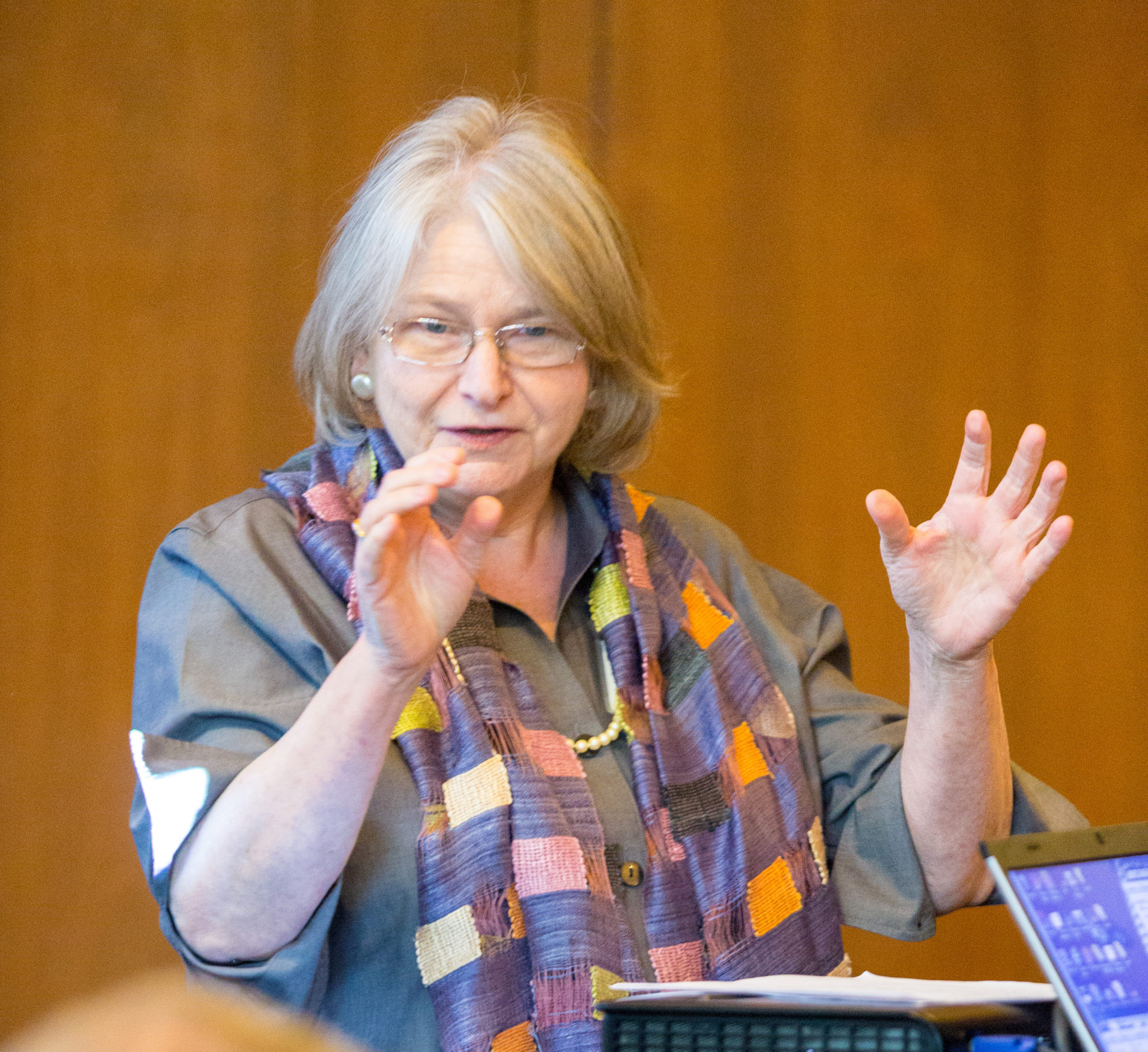 Patricia Crawford at a BFI Policy Symposium. Photo by: Jonathan Fong.