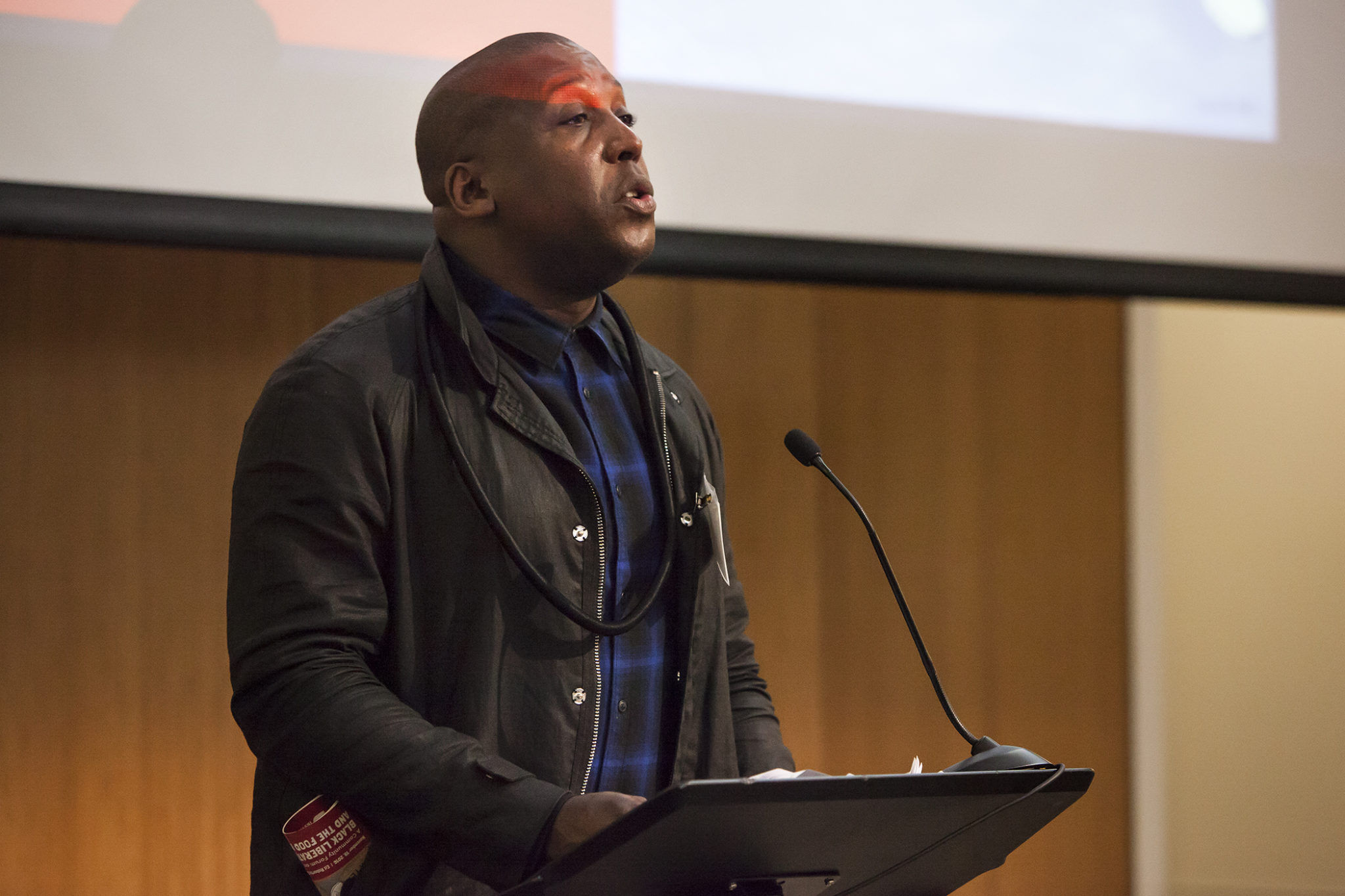 Marvin K. White spoke at Black Liberation and the Food Movement event