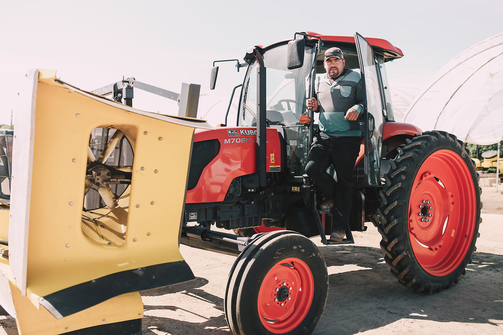 Juan is a tractor driver with Sierra Farms and has worked with them for nine years.