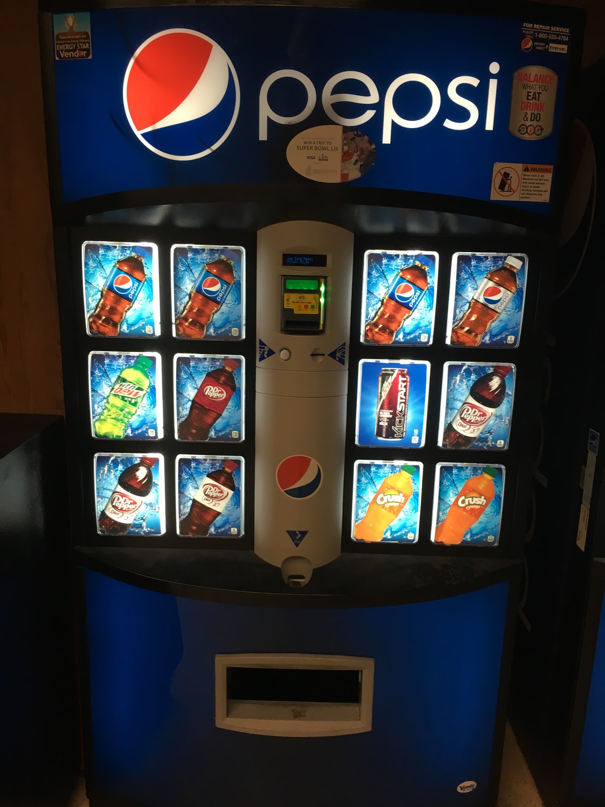 Pepsi vending machine in Wurster Hall.