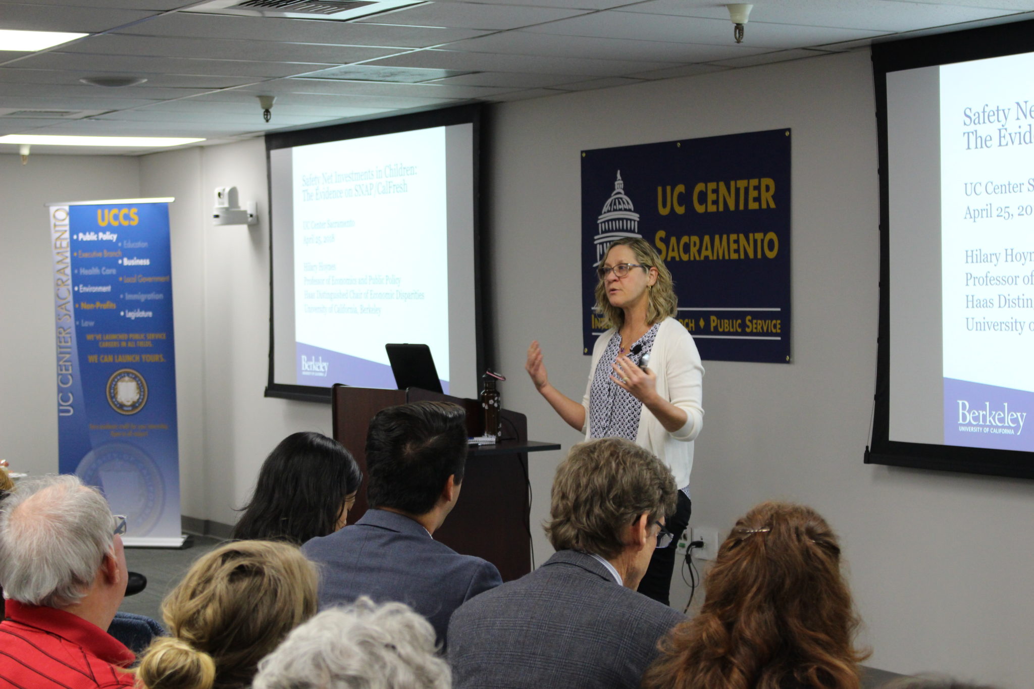 Hilary Hoynes presenting on SNAP at UC Center Sacramento.