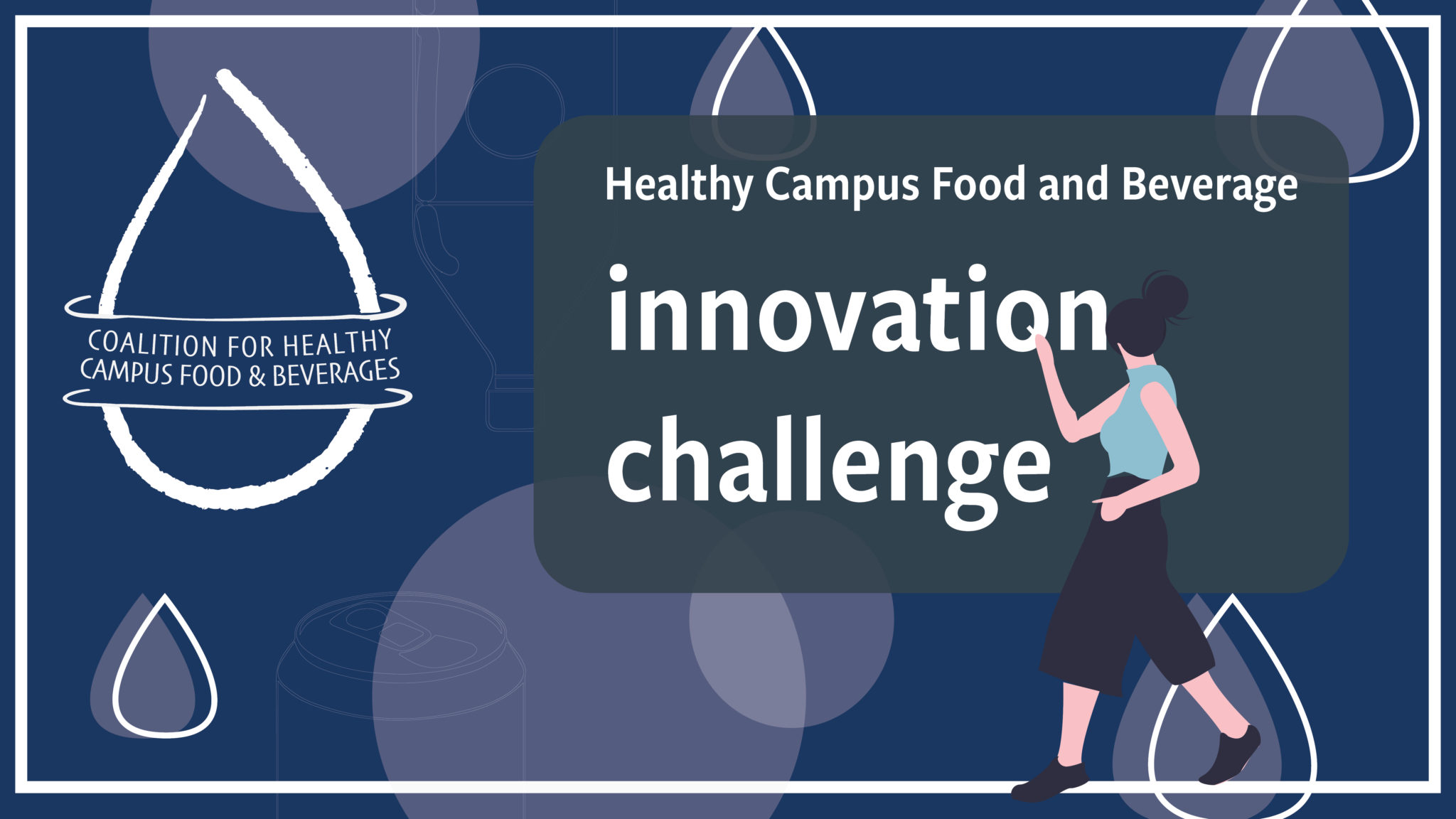 banner for healthy beverage innovation challenge event